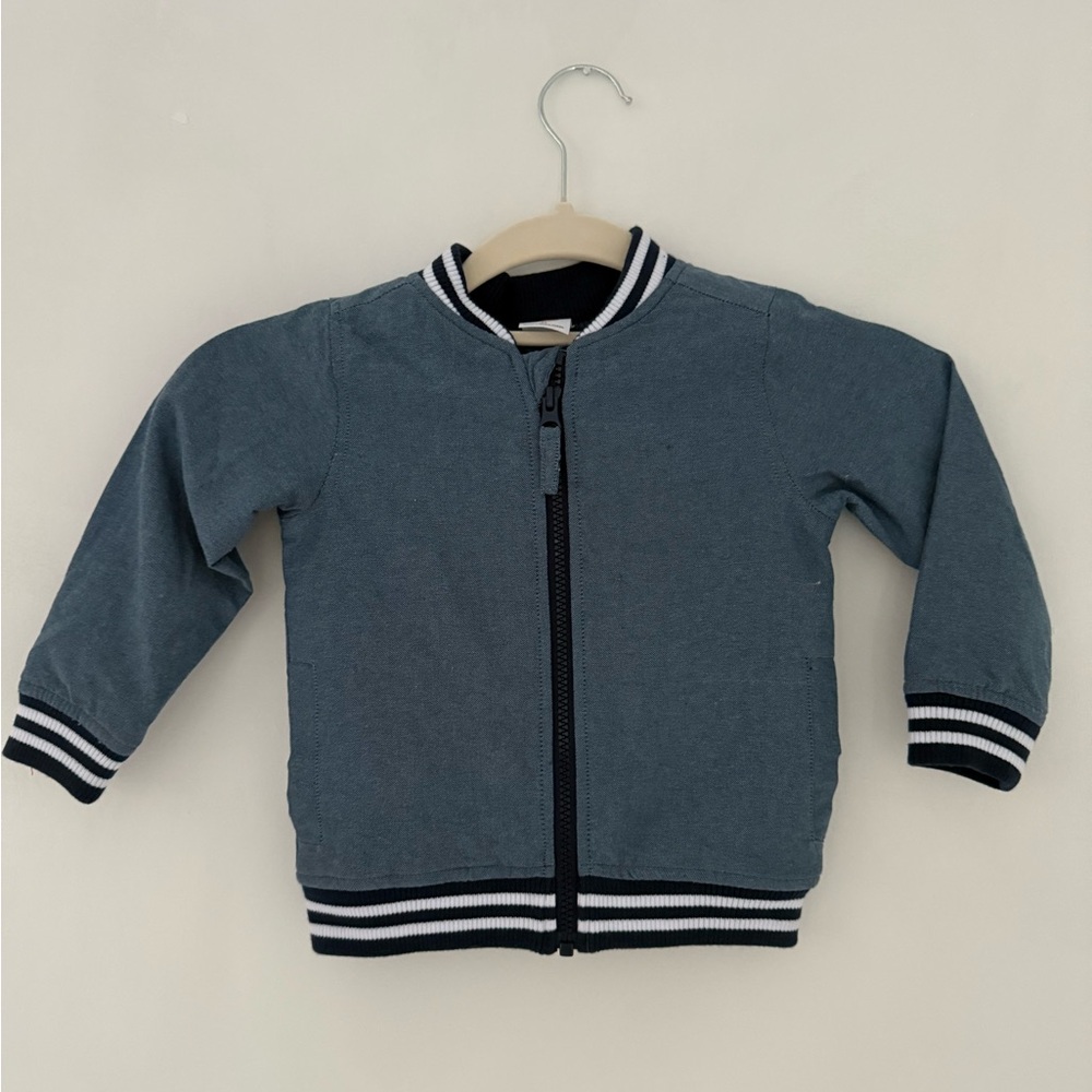 Stylish Blue Kids Bomber Jacket